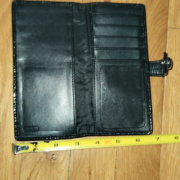 VINTAGE Coach signature black ID & checkbook Holder wallet 😍 😘 🦋 - Picture 6 of 8